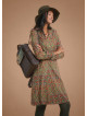 Ethnic Printed Long Sleeve Shirt Dress